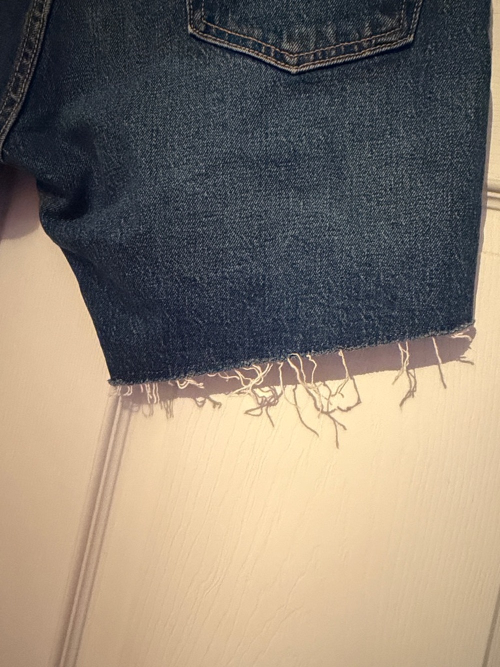 Levi's Dark Blue 501 Cutoff Denim Shorts - Picture 4 of 6